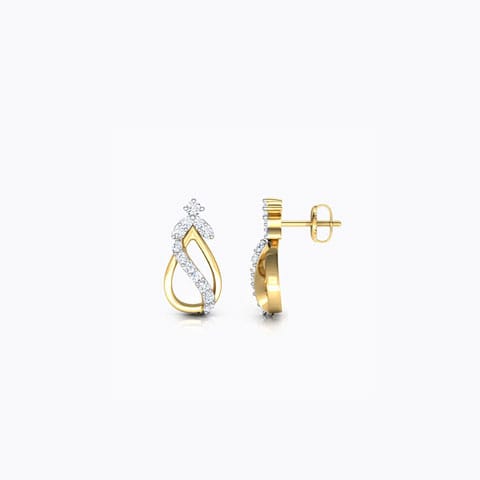 Tress Elegant Diamond Stud Earrings Tress Elegant Diamond Stud Earrings