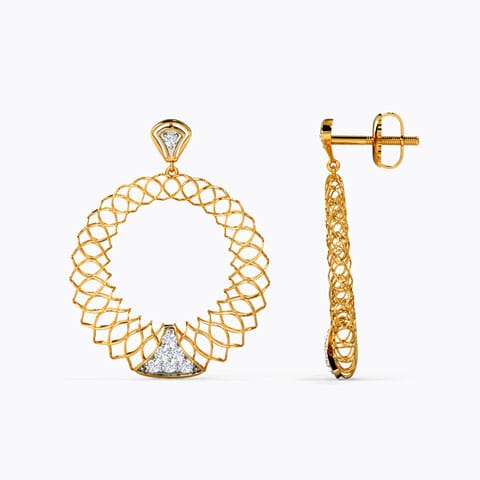 Orna Trellis Diamond Drop Earrings
