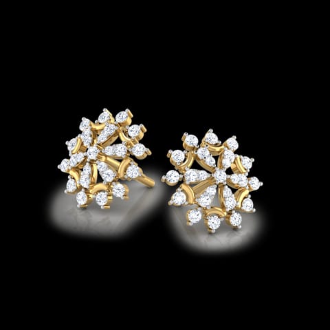 Aster Flora Diamond Stud Earrings