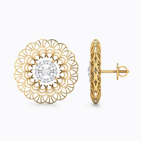 Paula Trellis Diamond Stud Earrings