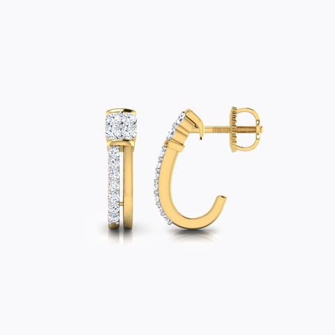Avery Dazzle Diamond Hoop Earrings
