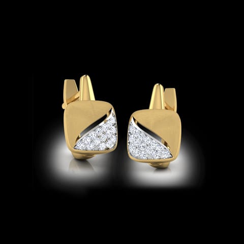 Andrea Coffee Bean Diamond Hoop Earrings Andrea Coffee Bean Diamond Hoop Earrings