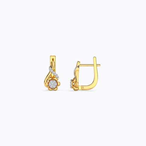 Jennifer Flower Diamond Hoop Earrings Jennifer Flower Diamond Hoop Earrings