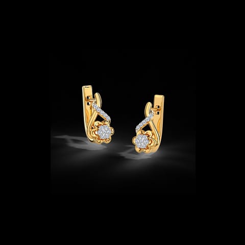Jennifer Flower Diamond Hoop Earrings Jennifer Flower Diamond Hoop Earrings