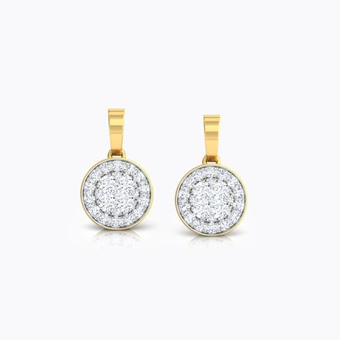 Sarah Bunched Diamond Drop Earrings