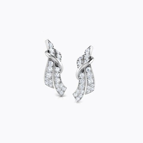 Cindy Twined Diamond Stud Earrings