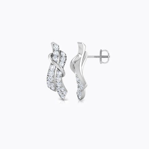 Cindy Twined Diamond Stud Earrings