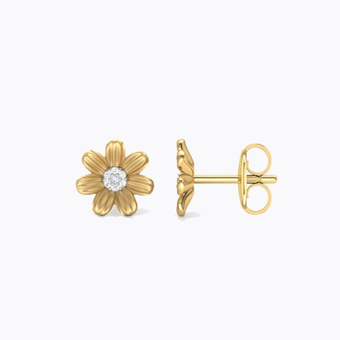 I Love Flowers Kids' Diamond Earrings