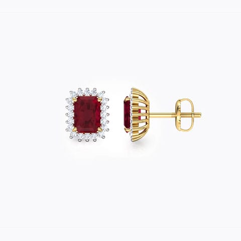 Haze Elegance Gemstone Stud Earrings