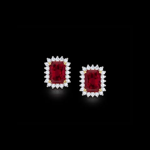 Haze Elegance Gemstone Stud Earrings