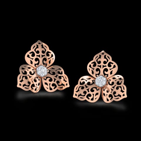 Anna Tri Petal Stud Earrings