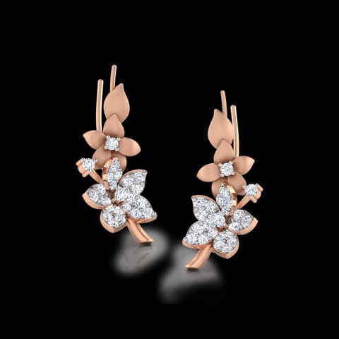 Double Flora Diamond Ear Cuffs