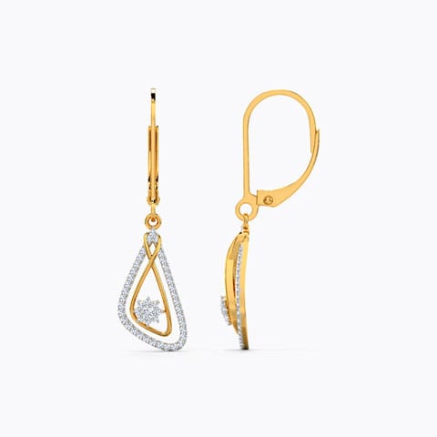 Triangular Diamond Drop Earrings Triangular Diamond Drop Earrings