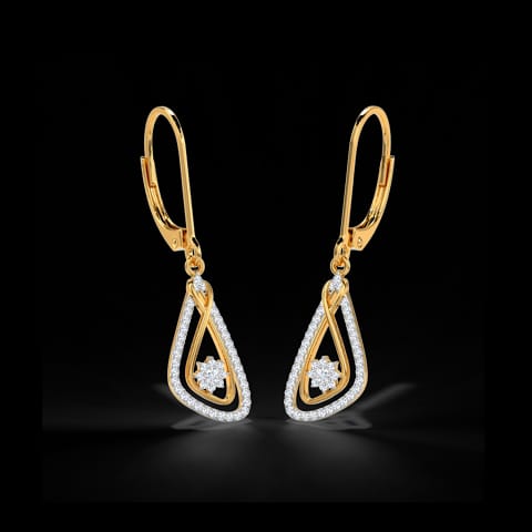 Triangular Diamond Drop Earrings Triangular Diamond Drop Earrings