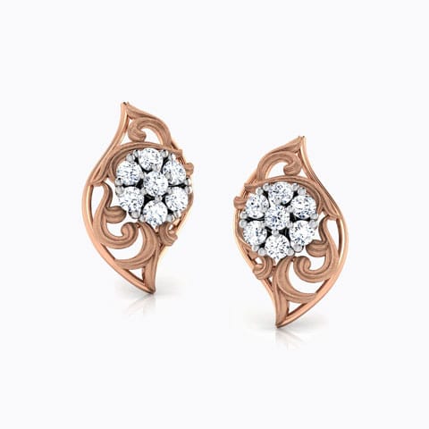 Cluster Twist Diamond Stud Earrings Cluster Twist Diamond Stud Earrings