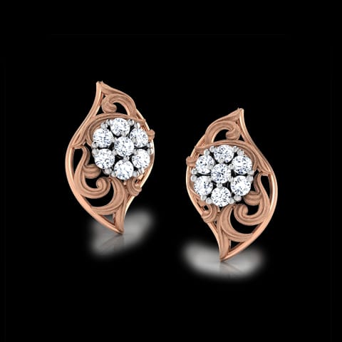 Cluster Twist Diamond Stud Earrings Cluster Twist Diamond Stud Earrings