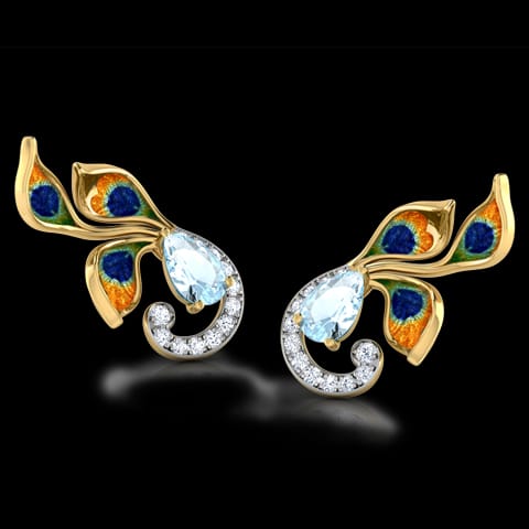 Princess Peacock Gemstone Ear Cuffs Princess Peacock Gemstone Ear Cuffs