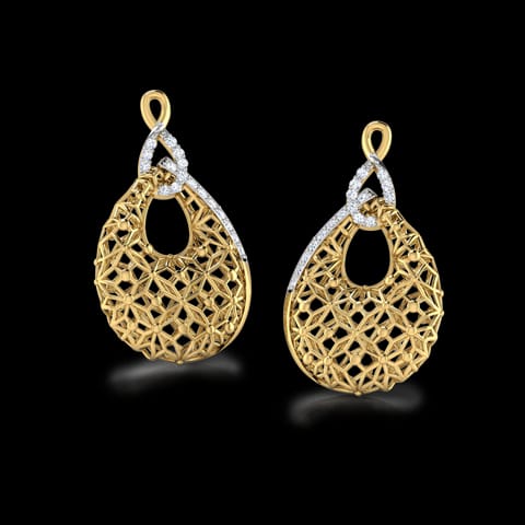 Kim Trellis Diamond Drop Earrings