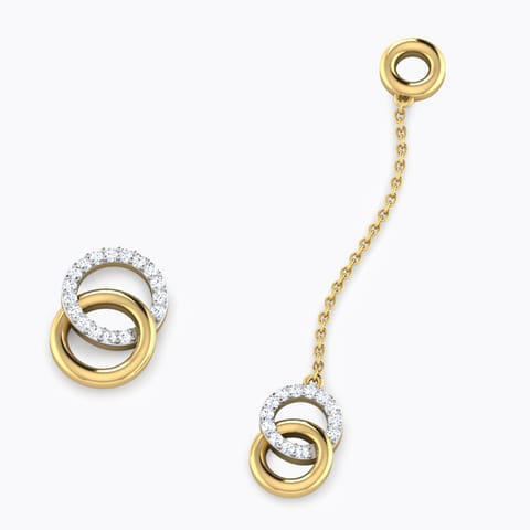 O & O Mismatched Diamond Mismatched Earrings