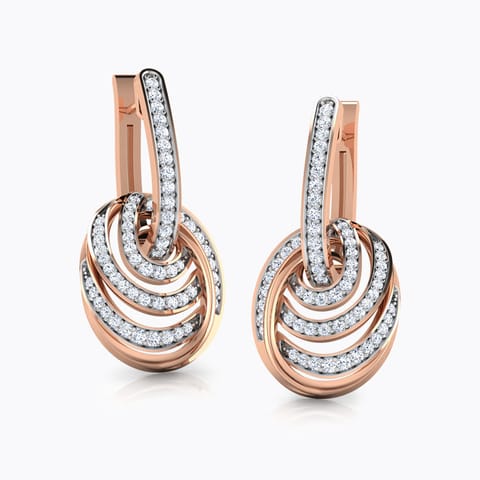 Interwreathe Diamond Drop Earrings