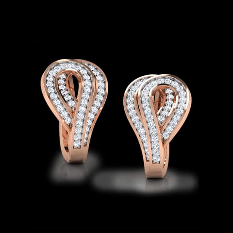 Loop Diamond Hoop Earrings Loop Diamond Hoop Earrings
