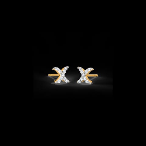 Cross Diamond Stud Earrings Cross Diamond Stud Earrings
