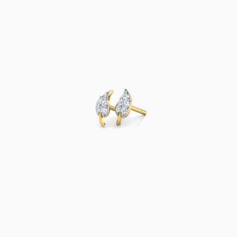 Leaflet Diamond Stud Earrings Leaflet Diamond Stud Earrings