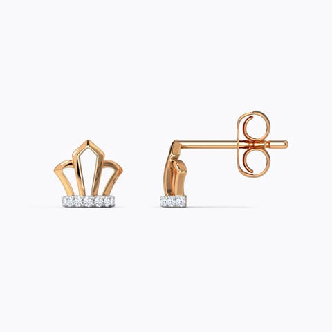 Crown Diamond Stud Earrings Crown Diamond Stud Earrings