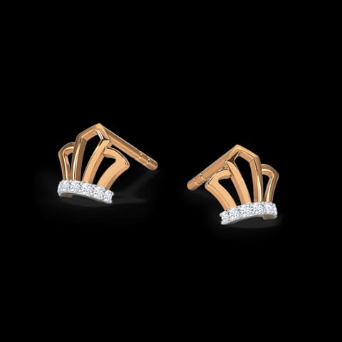 Crown Diamond Stud Earrings Crown Diamond Stud Earrings