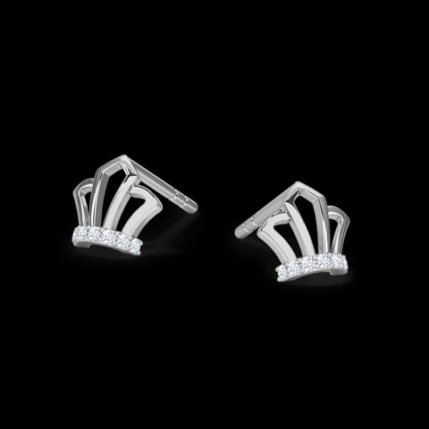 Crown Diamond Stud Earrings Crown Diamond Stud Earrings