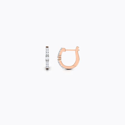 Stripe Diamond Hoop Earrings Stripe Diamond Hoop Earrings