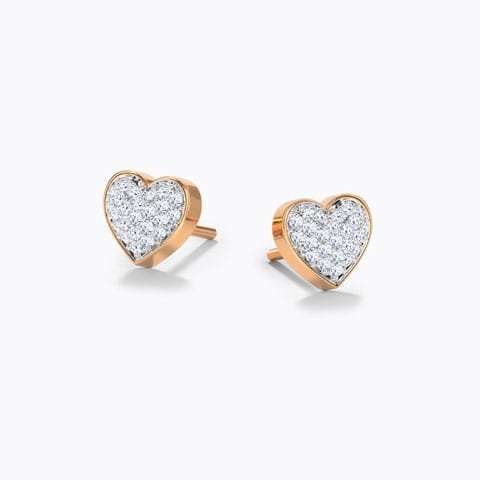 Bevy Heart Stud Earrings Bevy Heart Stud Earrings