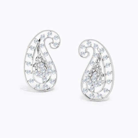 Deco Paisley Diamond Stud Earrings Deco Paisley Diamond Stud Earrings