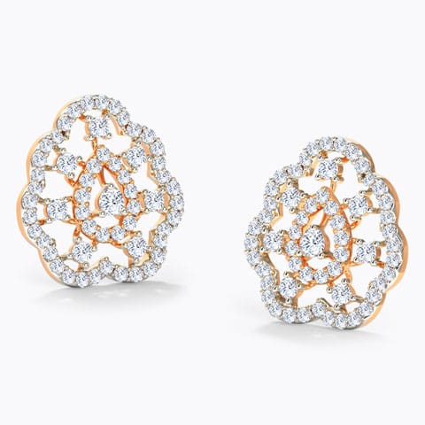 Abstract Pear Diamond Stud Earrings Abstract Pear Diamond Stud Earrings