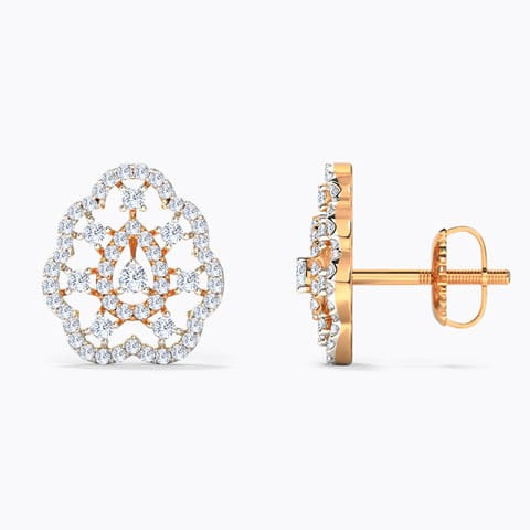 Abstract Pear Diamond Stud Earrings Abstract Pear Diamond Stud Earrings