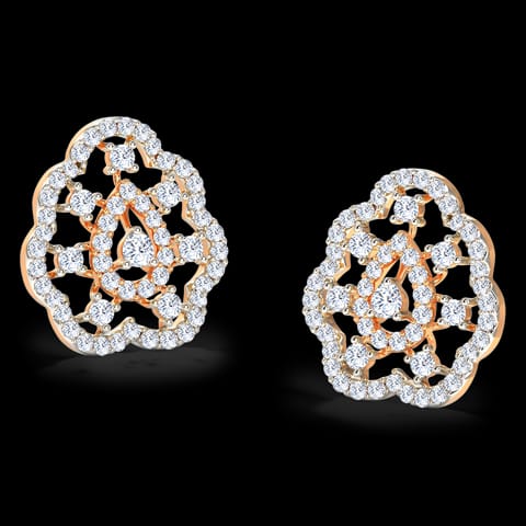 Abstract Pear Diamond Stud Earrings Abstract Pear Diamond Stud Earrings