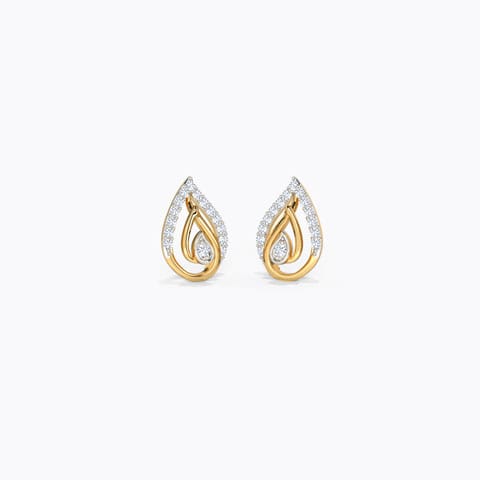 Trickel Diamond Stud Earrings