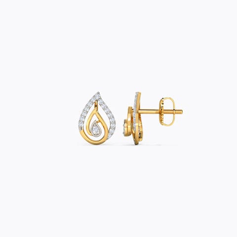 Trickel Diamond Stud Earrings