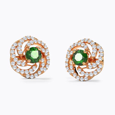 Caren Swirl Gemstone Stud Earrings Caren Swirl Gemstone Stud Earrings