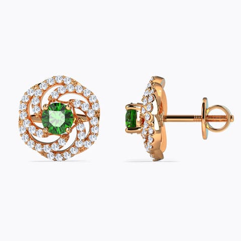 Caren Swirl Gemstone Stud Earrings Caren Swirl Gemstone Stud Earrings