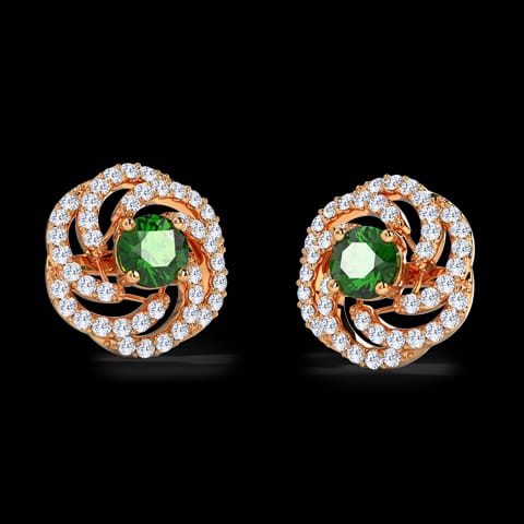 Caren Swirl Gemstone Stud Earrings Caren Swirl Gemstone Stud Earrings