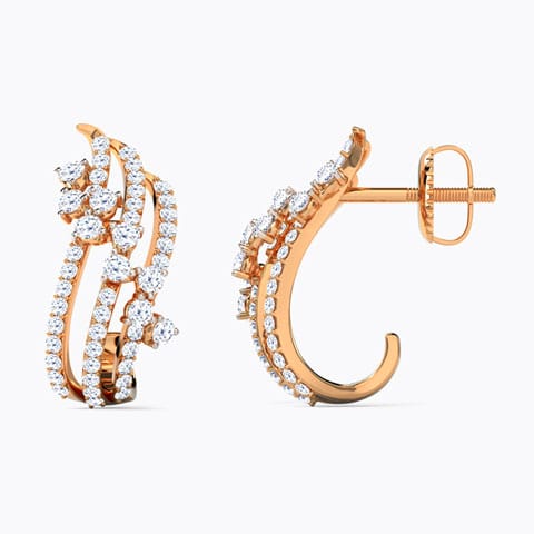 Melissa Wave Diamond Hoop Earrings Melissa Wave Diamond Hoop Earrings