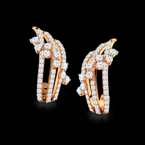 Melissa Wave Diamond Hoop Earrings Melissa Wave Diamond Hoop Earrings