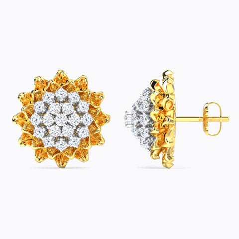 Rising Star Diamond Stud Earrings