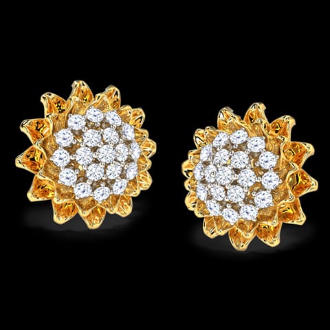 Rising Star Diamond Stud Earrings