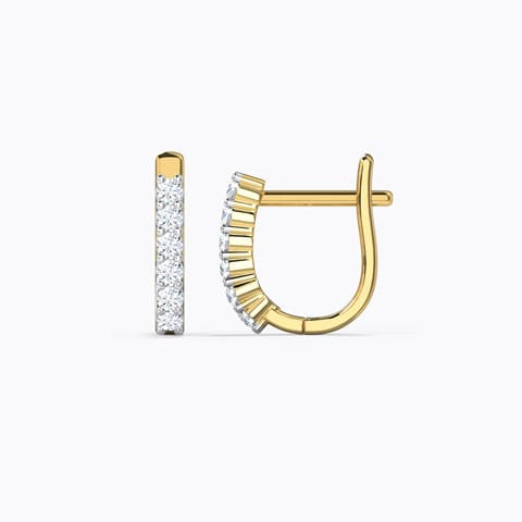 Classic Linear Diamond Hoop Earrings