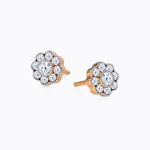 Petite Cluster Diamond Stud Earrings