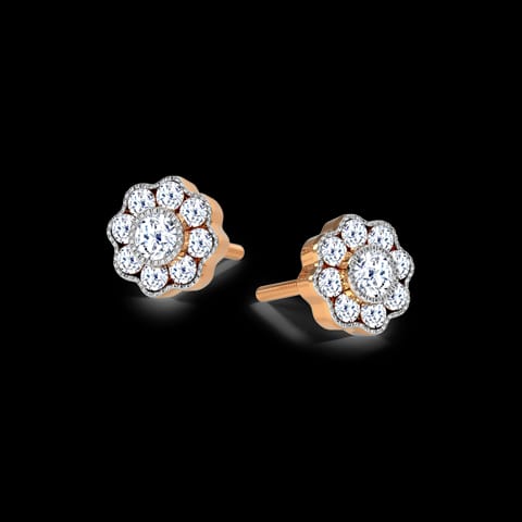 Petite Cluster Diamond Stud Earrings