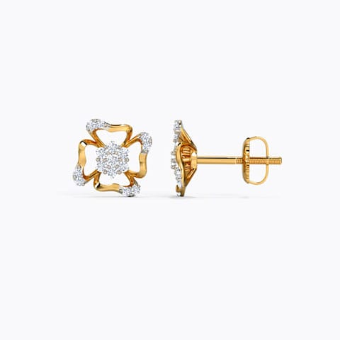 Petite Flower Diamond Stud Earrings Petite Flower Diamond Stud Earrings