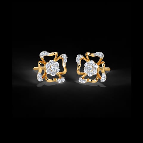 Petite Flower Diamond Stud Earrings Petite Flower Diamond Stud Earrings